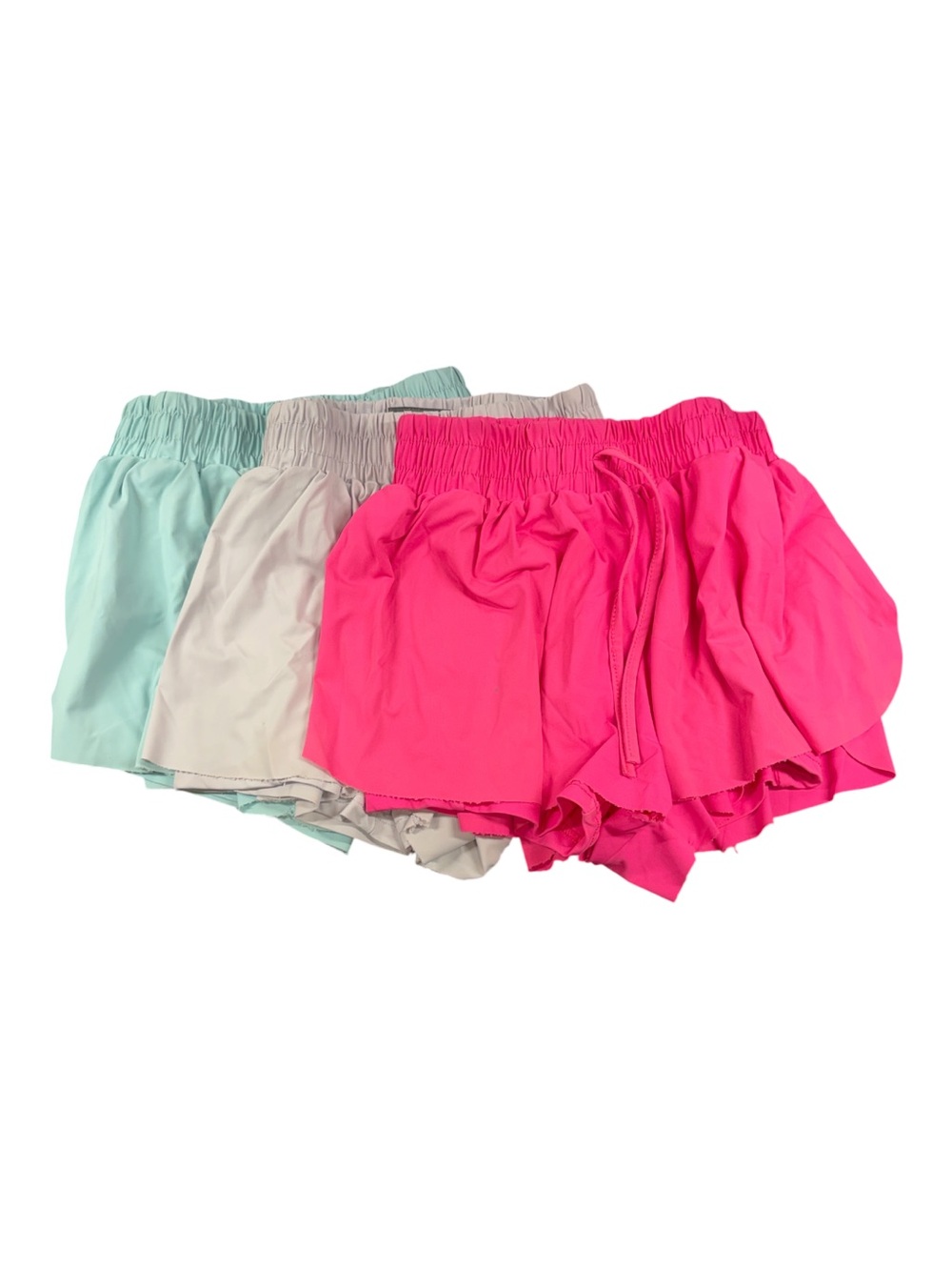 EXARUS GIRLS CROSSOVER SHORTS BUTTERFLY SPORTS CHEER ACTIVE WEAR SZ 8 PACK OF 3